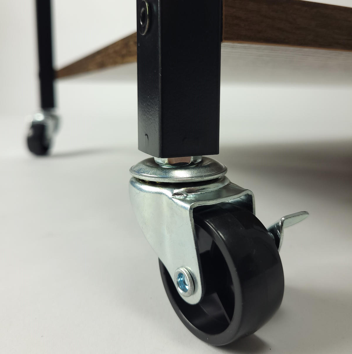 KÜCHENREGAL Holzoptik Metall Dunkelbraun Schwarz mit Rollen 60×40×90 cm - Dunkelbraun/Schwarz, Holzwerkstoff/Metall (40/90/60cm) - Begryf