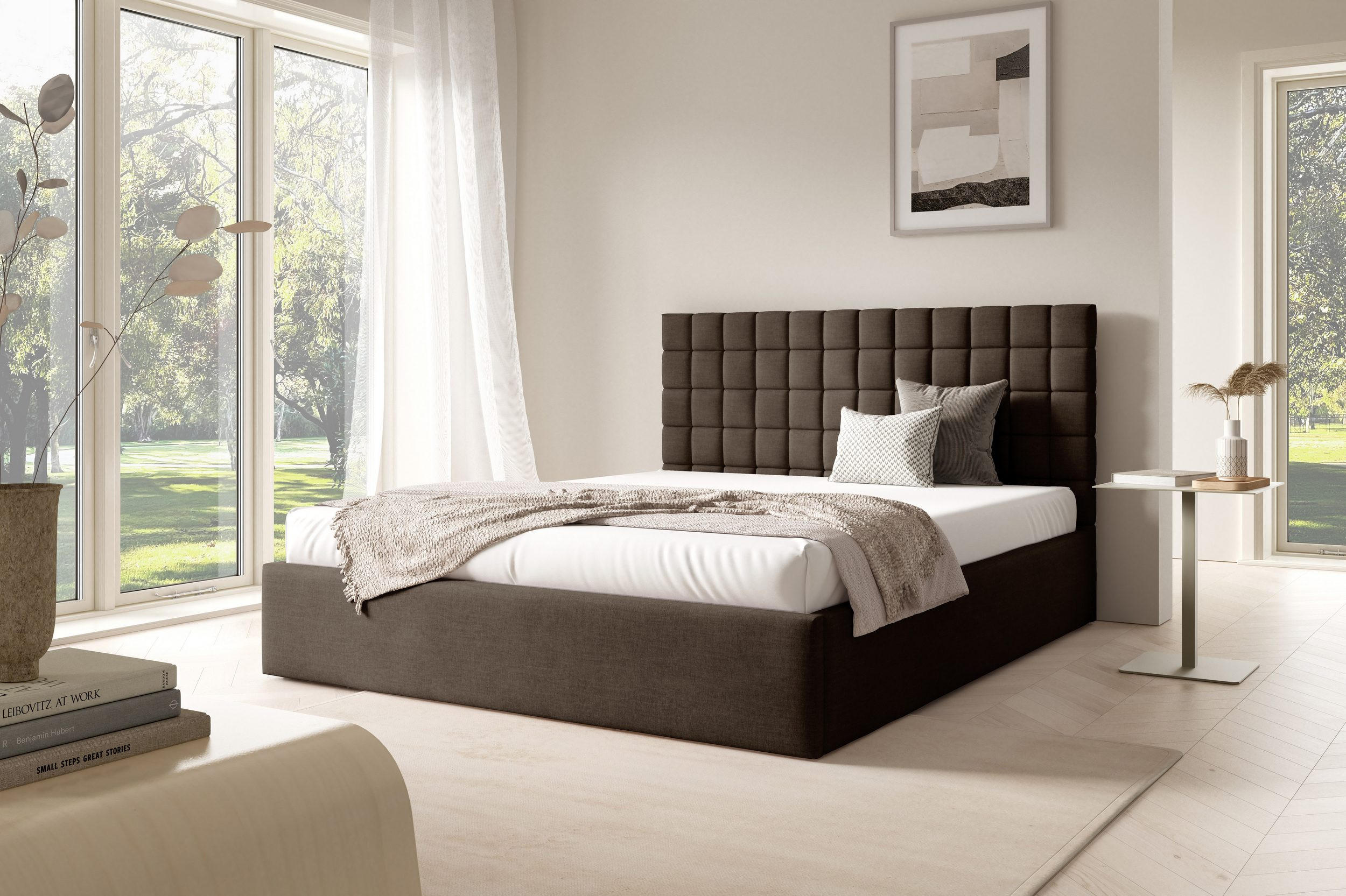 POLSTERBETT BEZA III - Braun - Braun, Holz/Textil (140/200cm) - AN-Moebel 4u