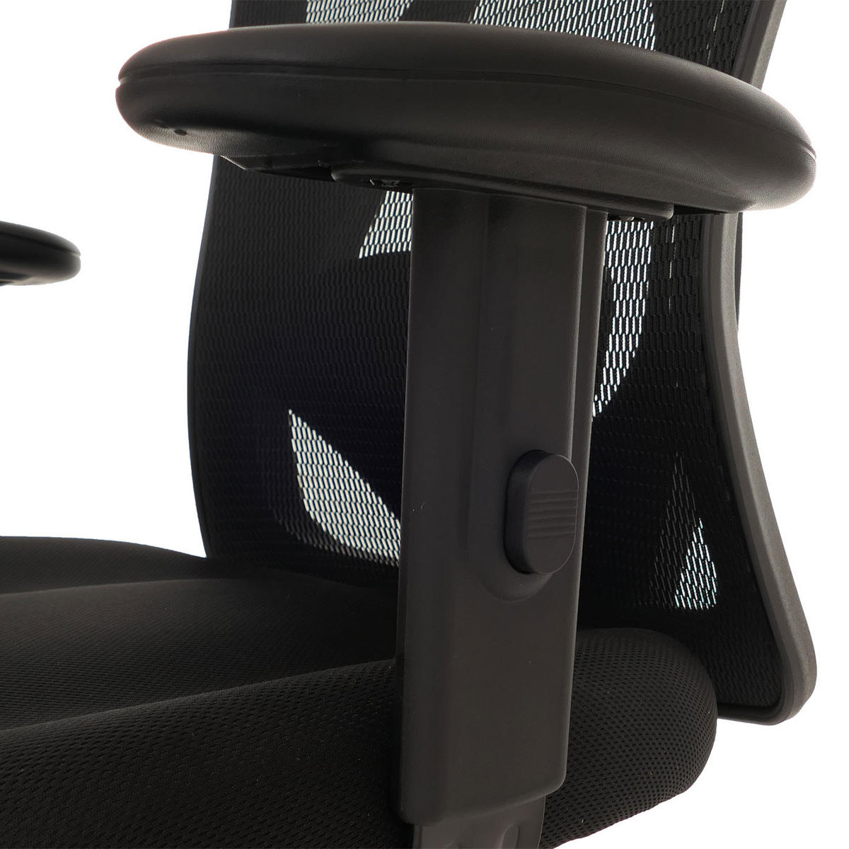 DREHSTUHL HxBxT 131x70x70cm Sitzhöhe 36cm ergonomisch verstellbare Lordosenstütze Armlehne Schwarz - Schwarz, Kunststoff (70/131/70cm) - PROREGAL