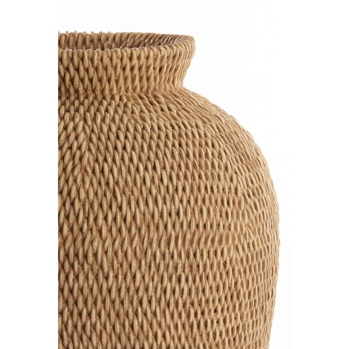 VASE Vedella Braun 26/26/28 cm - Braun, Kunststoff (28cm) - Light & Living