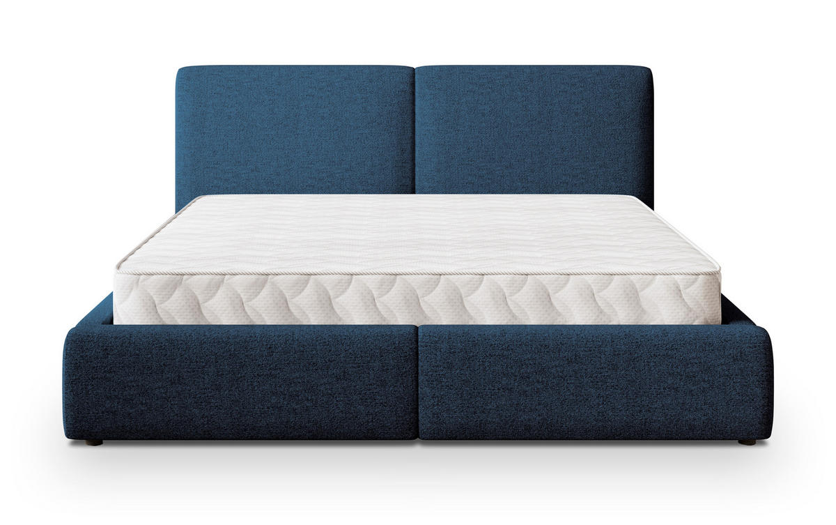 POLSTERBETT FELURO NV 200x200 cm mit Bettkästen - Blau - Blau, Holz/Textil - MASSENO