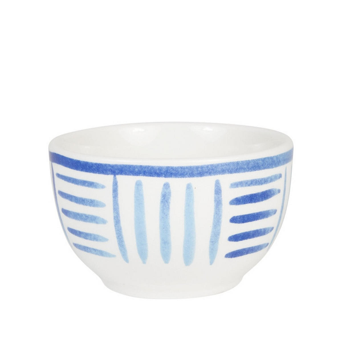 SCHALE Blue Stripes in Blau - 8cm - Multicolor, Keramik (8.7/5.5/8.7cm) - Blond Amsterdam