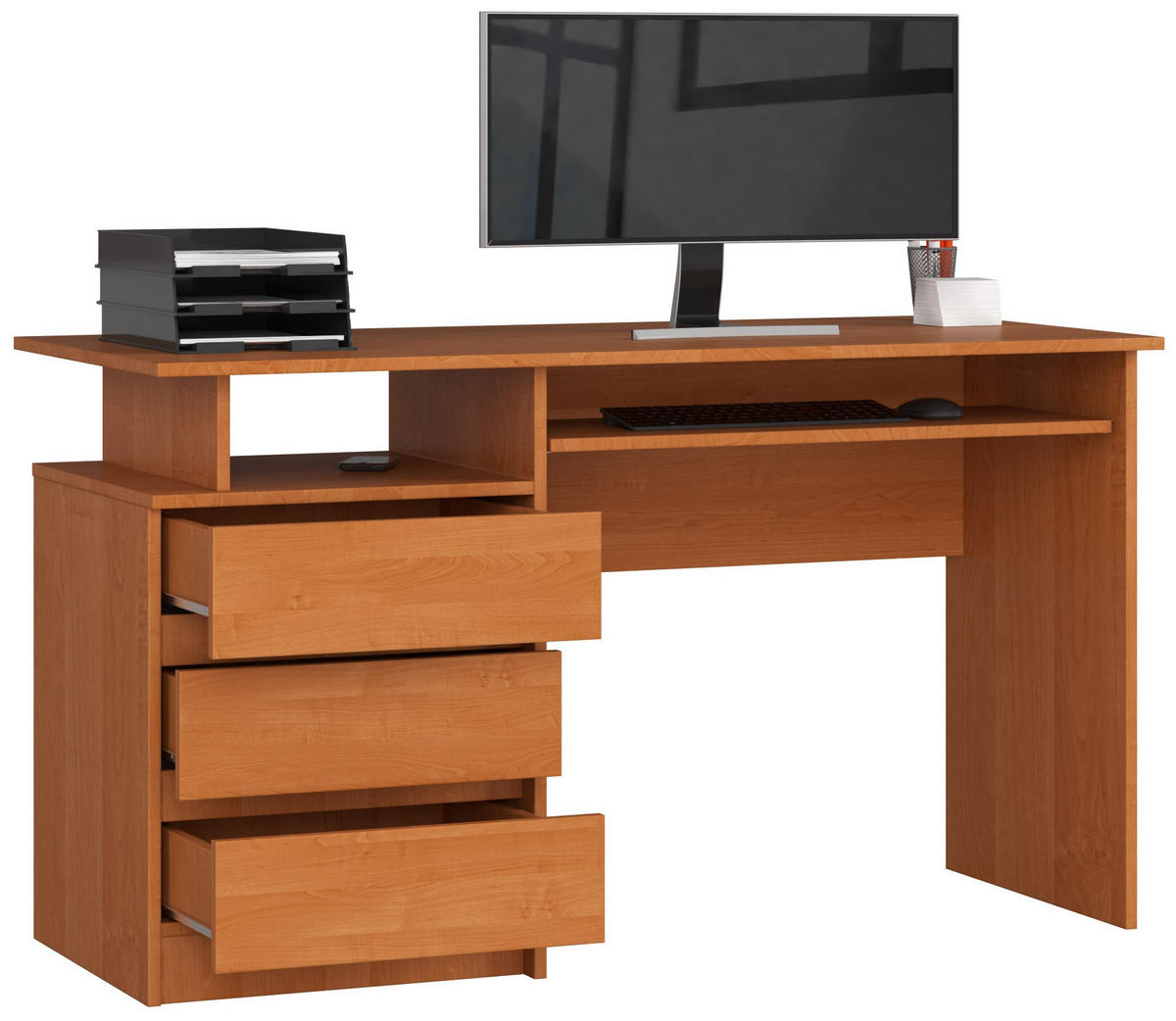 SCHREIBTISCH Erlefarben 135x60x77 cm - Erlefarben, Holzwerkstoff (60/135/77cm) - Akord