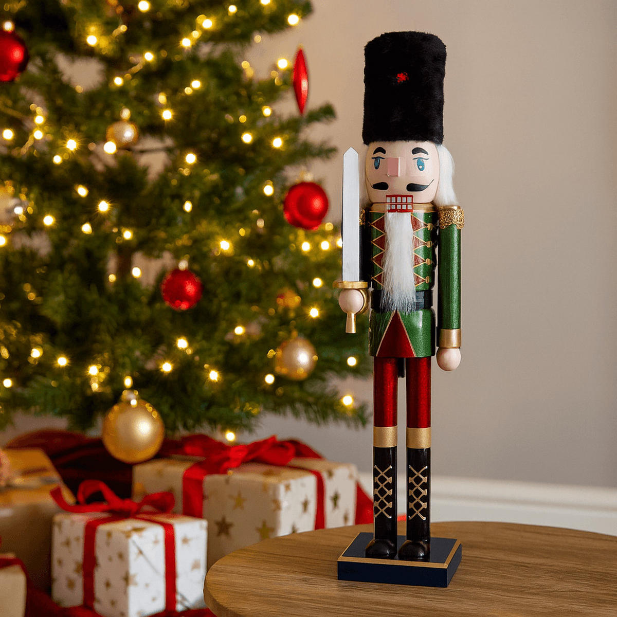 NUSSKNACKER Dekofigur 55 cm - Grün, Holz (11/55/9cm) - Mobili Rebecca