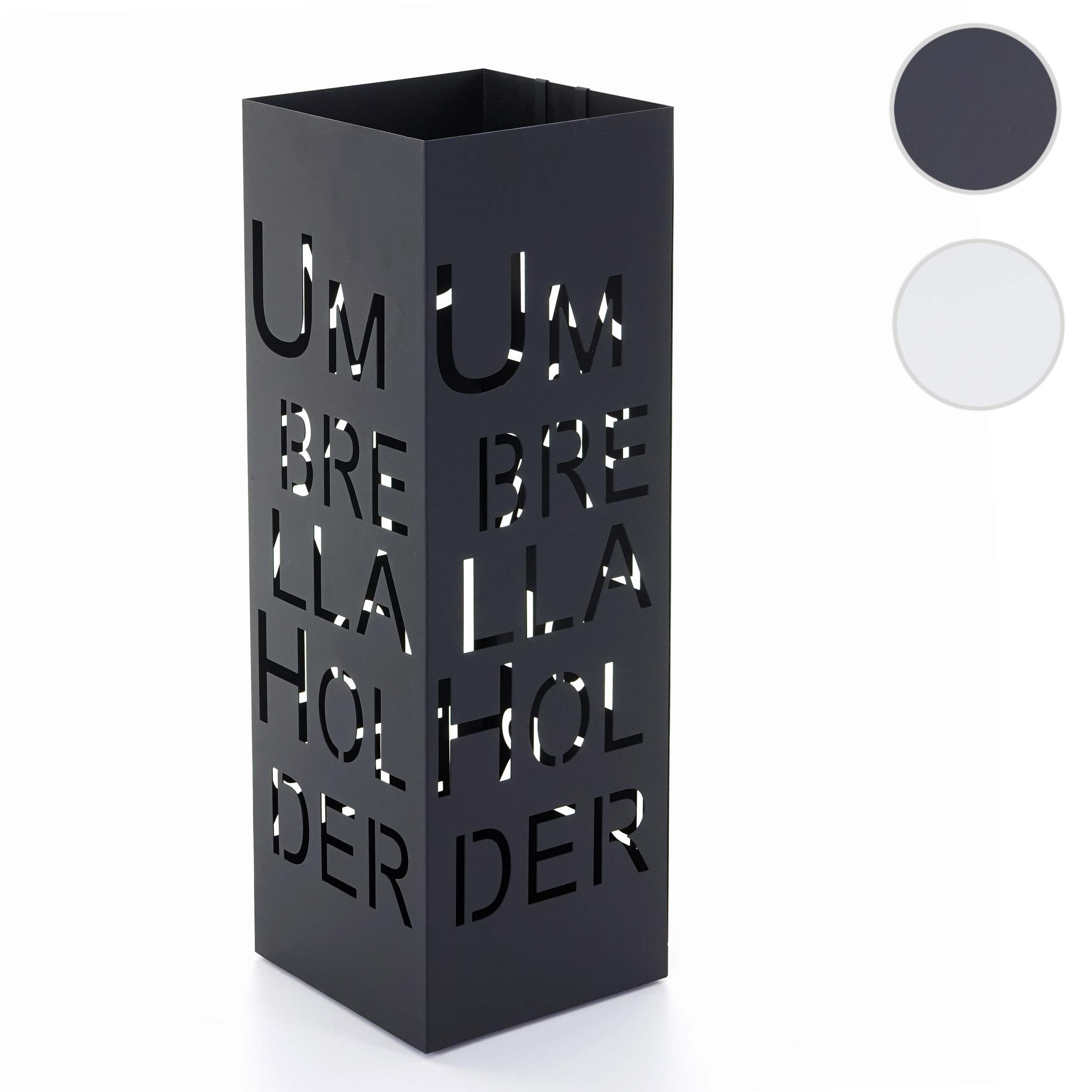 SCHIRMSTÄNDER SCHRIFT Schwarz - Schwarz, Metall (18/55/18cm) - MCW