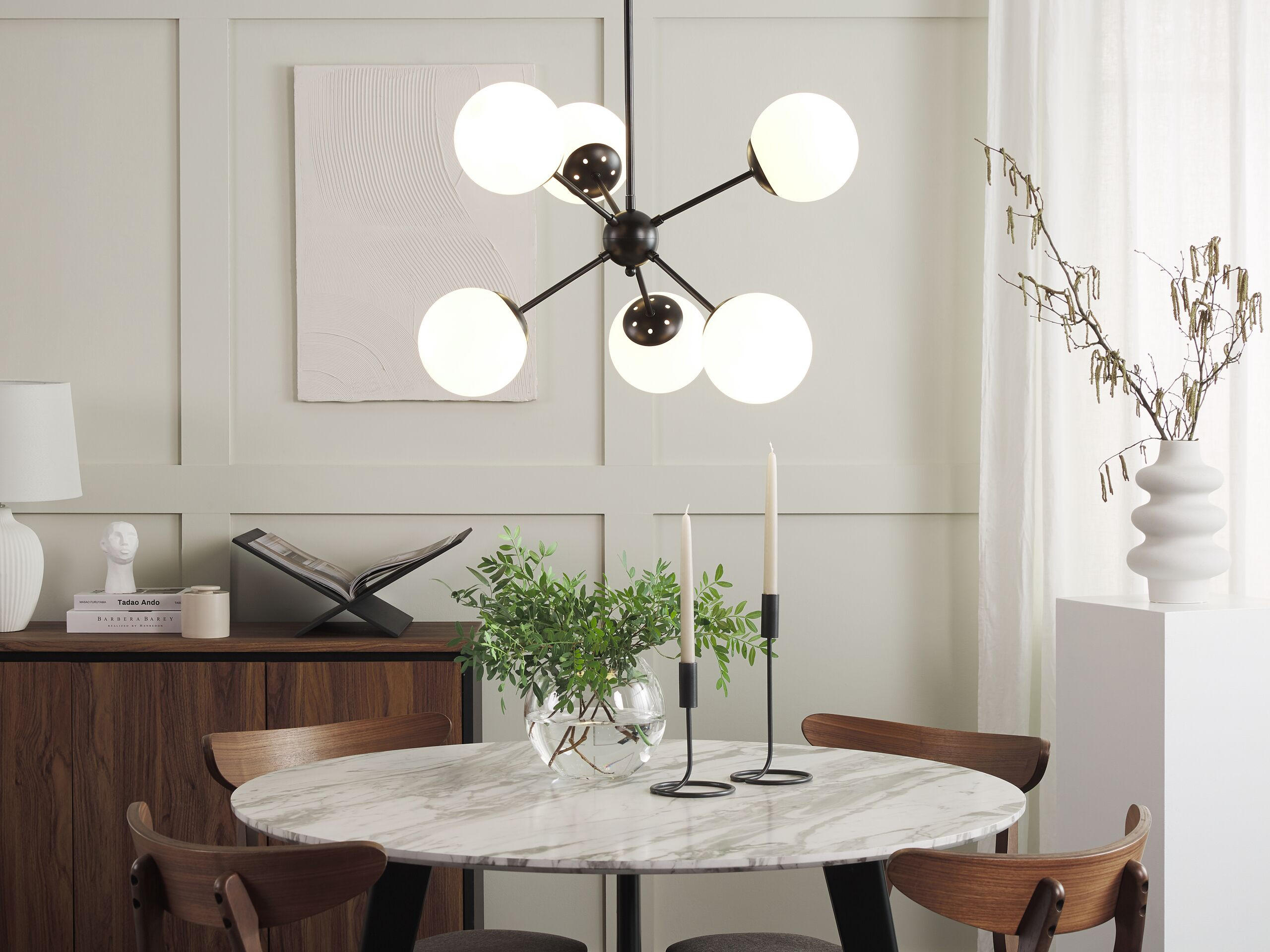 HÄNGELEUCHTE Adawro 58/58/100 cm - Schwarz, Metall (58/58/100cm) - Beliani