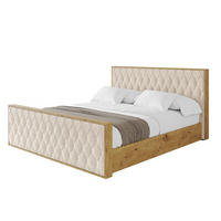 POLSTERBETT mit Bettkasten, Fußteil und Lattenrost, Boxbett ohne Matratze - ENZO5-Z 160x200 Beige - Creme, Holzwerkstoff/Textil (160/200cm) - ALTDECOR