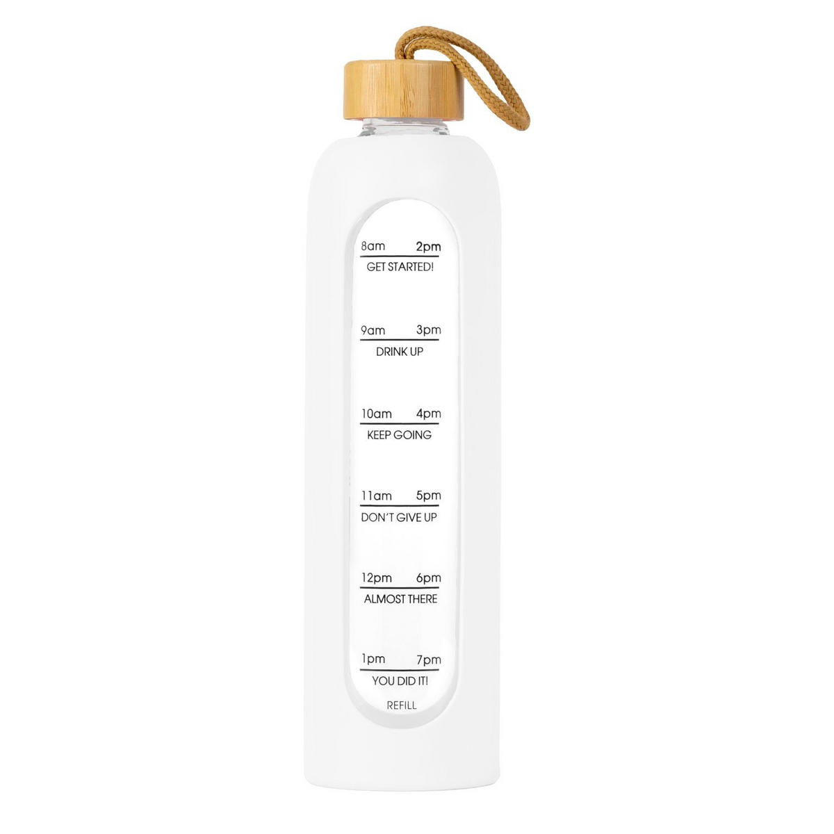 TRINKFLASCHE 900ml - Weiß, Glas (0.9L) - Intirilife