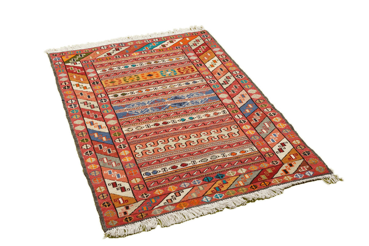 HANDWEBTEPPICH Sumak Shahsavan Mehrfarbig 100/72 cm Schurwolle - Multicolor, Textil (72/100cm) - Looma
