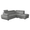 ECKSOFA Boston 2RR1P, Seite: Rechts 2R+R+1P(65)+PUFAP - Greige/Silberfarben, Holz/Textil (260/230cm) - MIRJAN24