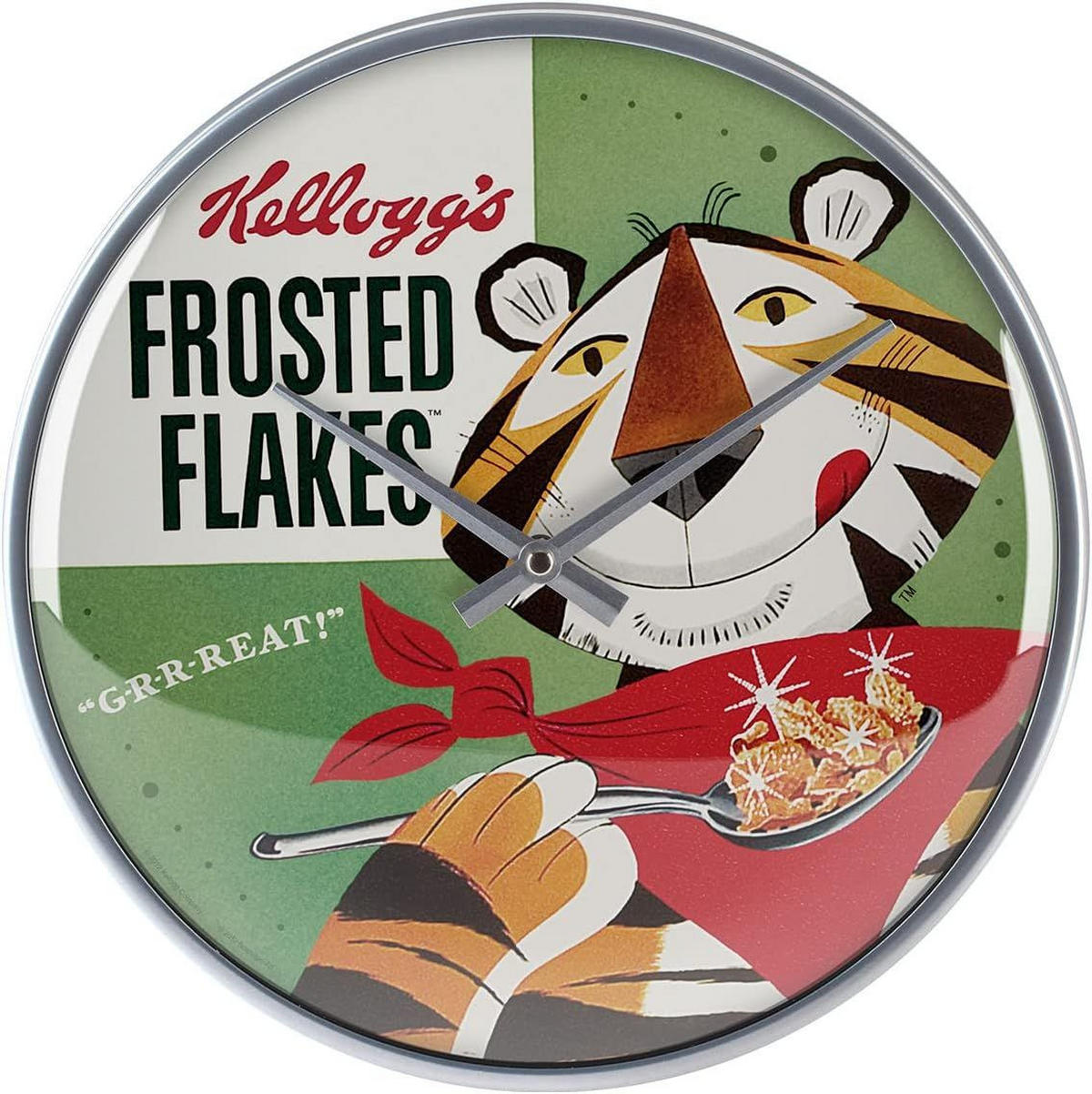 WANDUHR 31 cm Kellogg's Frosted Flakes Tony Tiger - Multicolor, Metall (31/31/5cm) - Nostalgic-Art