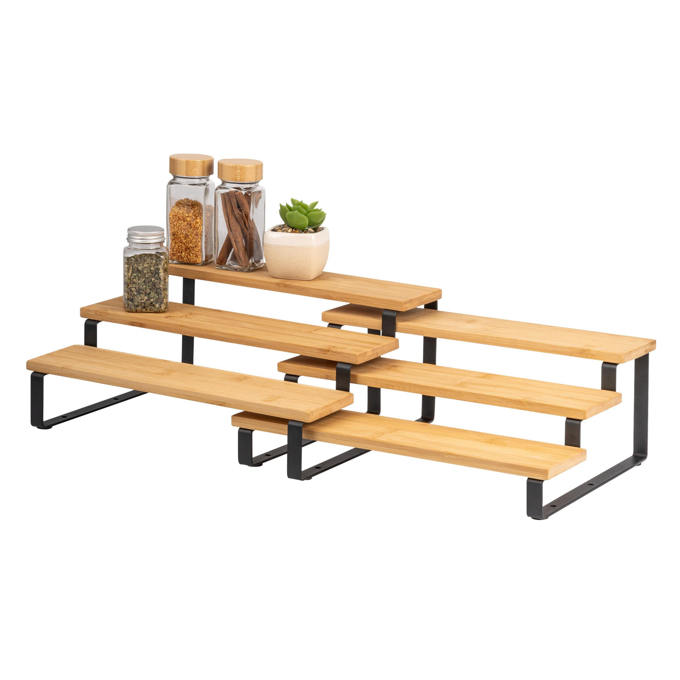 GEWÜRZREGALE 2er-Set, schwarz - Schwarz, Holz (32/14/27cm) - bremermann