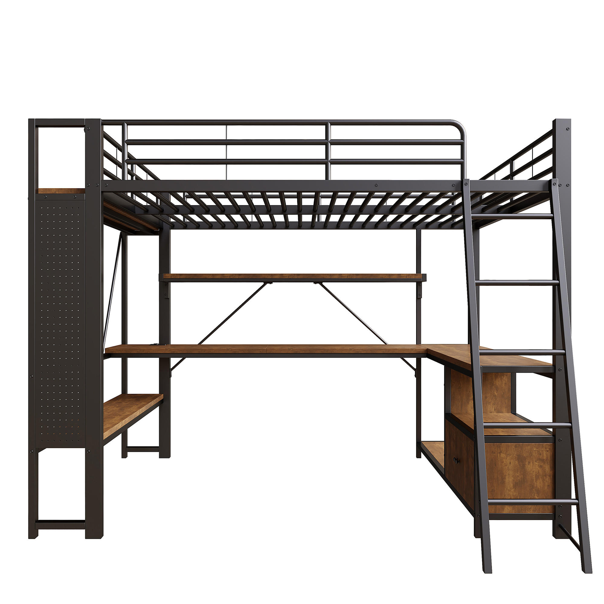 HOCHBETT Eisen 140/200 cm Schwarz - Schwarz, Metall - Raumix