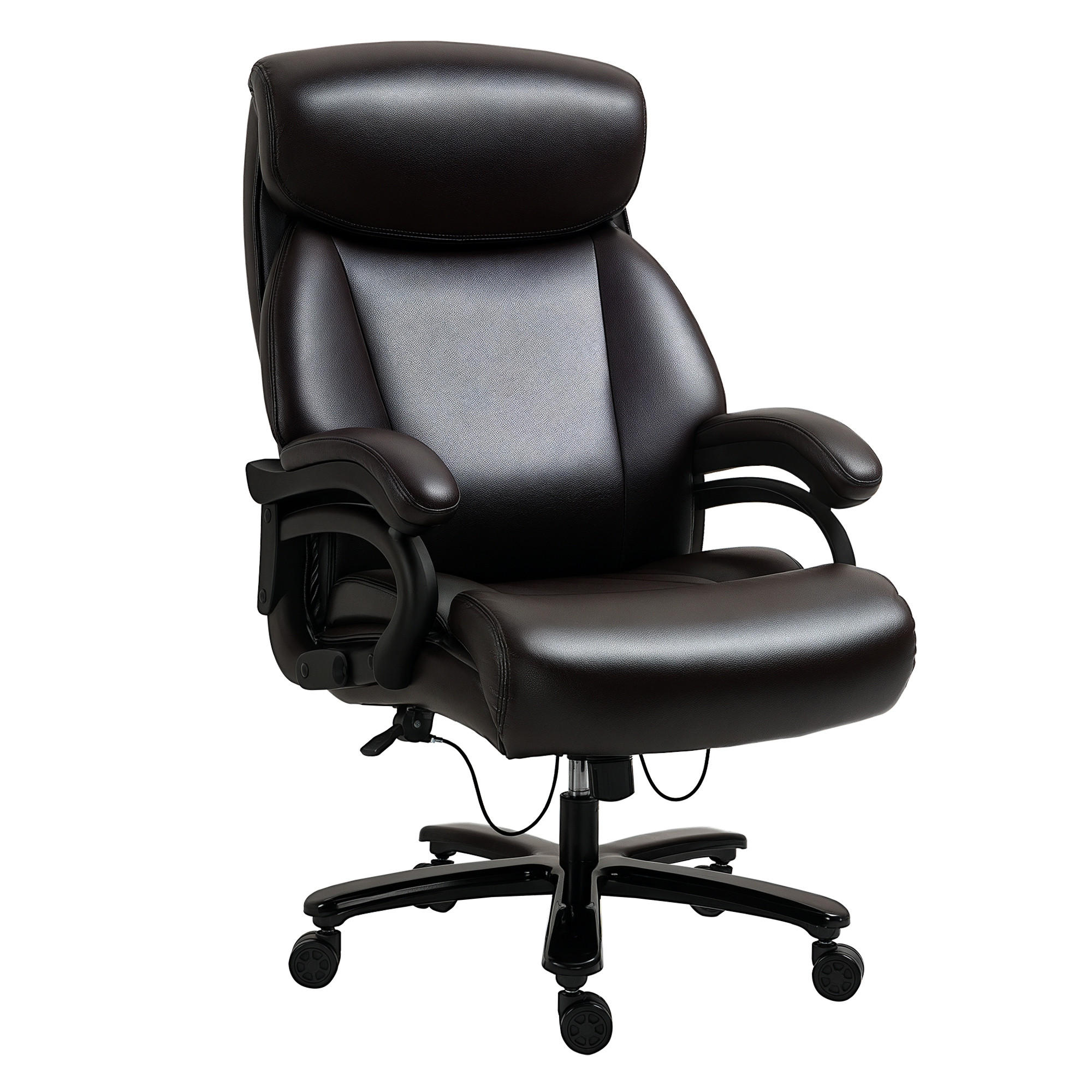 CHEFSESSEL DE-05105 Dicke Polsterung, Wippfunktion & höhenverstellbar Braun - Braun, Metall (83/122/72cm) - ComfortXL