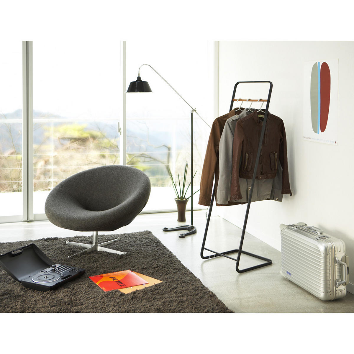 KLEIDERSTÄNDER - tower 40/40/140 cm - Schwarz, Metall (40/140/40cm) - Yamazaki