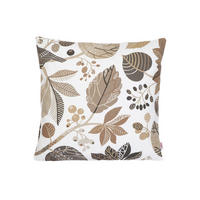KISSENHÜLLE Zauberwald elfenbein-taupe Baumwolle 40/40 cm - Taupe/Ecru, Textil (40/40cm) - beties Heimtextil