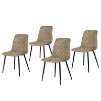 POLSTERSTUHL - Schwarz/Cappuccino, Textil/Metall (45/85/51cm) - home24