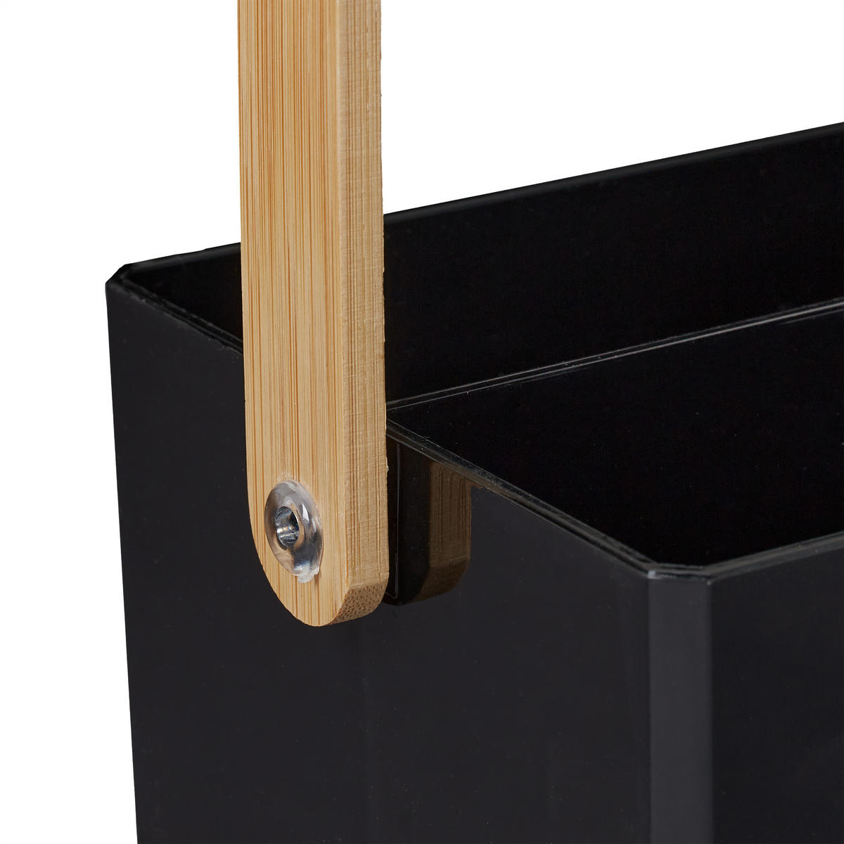 ORGANIZER - Schwarz, Holz/Kunststoff (16/26/8.5cm) - Relaxdays