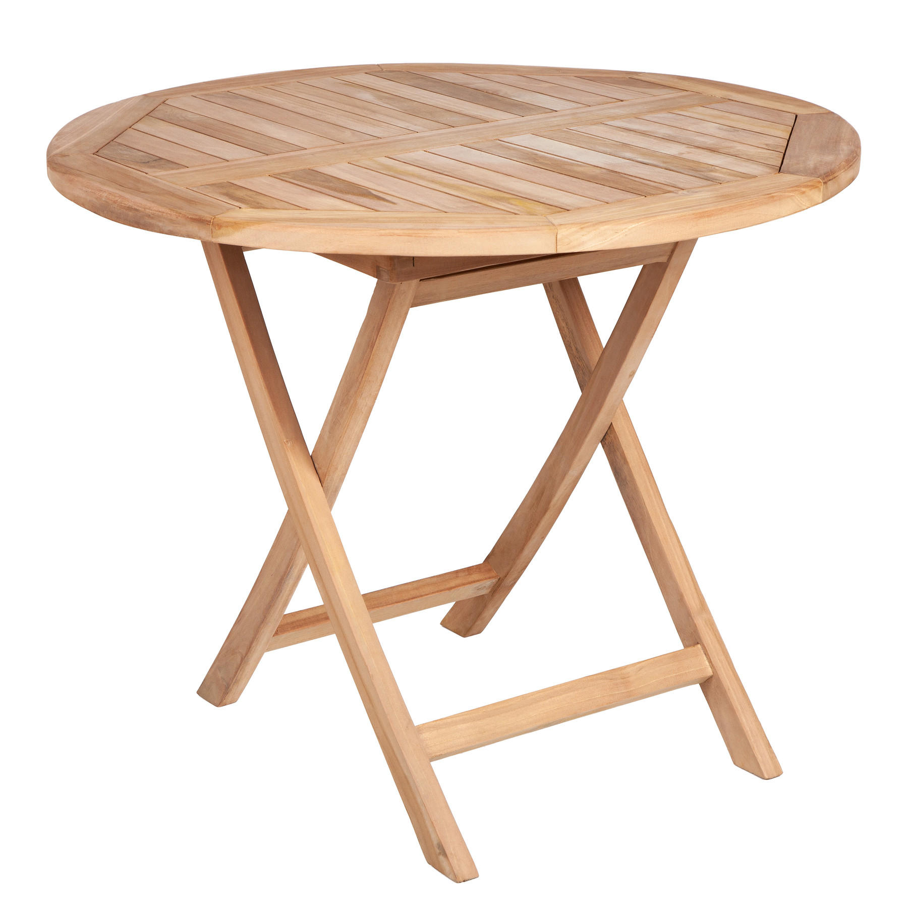 GARTENTISCH EMPIRE TEAK Teakholz rund Natur 90 cm - Braun, Holz (90/90/75cm) - riess-ambiente