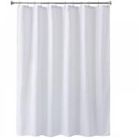 DUSCHVORHANG Weiß Polyester mit Haken - Weiß, Textil (200/100cm) - MCBOSON