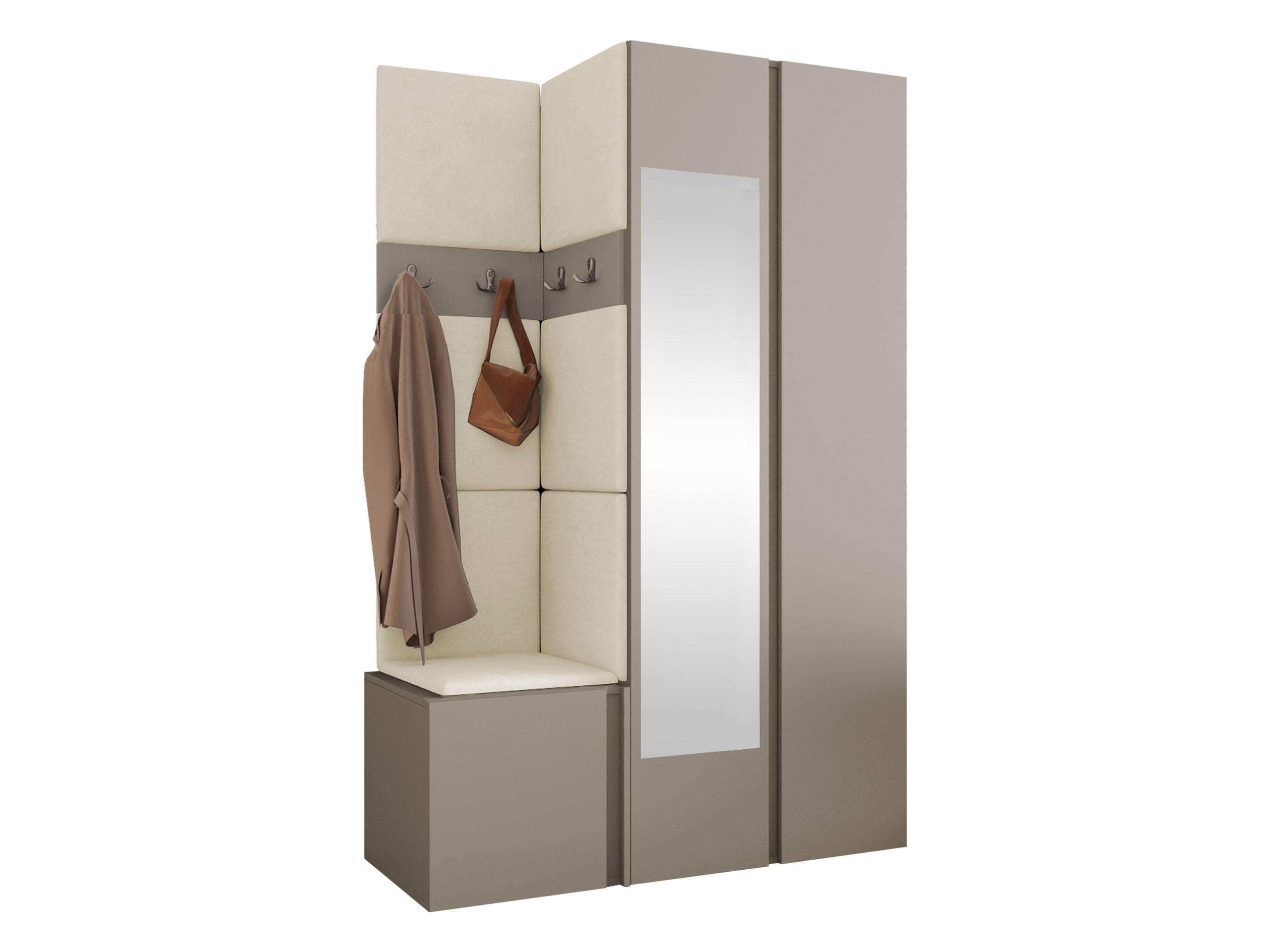Mirjan24 Garderoben-Set Kaschmir, Beige 116x186x46 cm