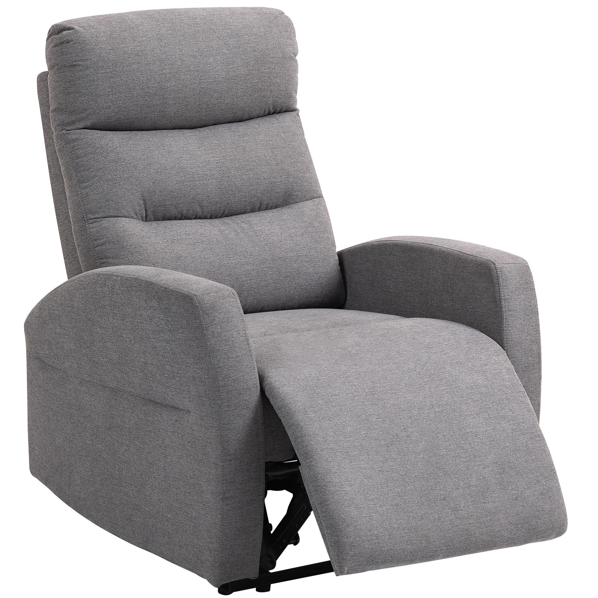 RELAXSESSEL, Fernsehsessel mit Liegefunktion, Dunkelgrau - Dunkelgrau, Kunststoff (93/103/76cm) - HOMCOM