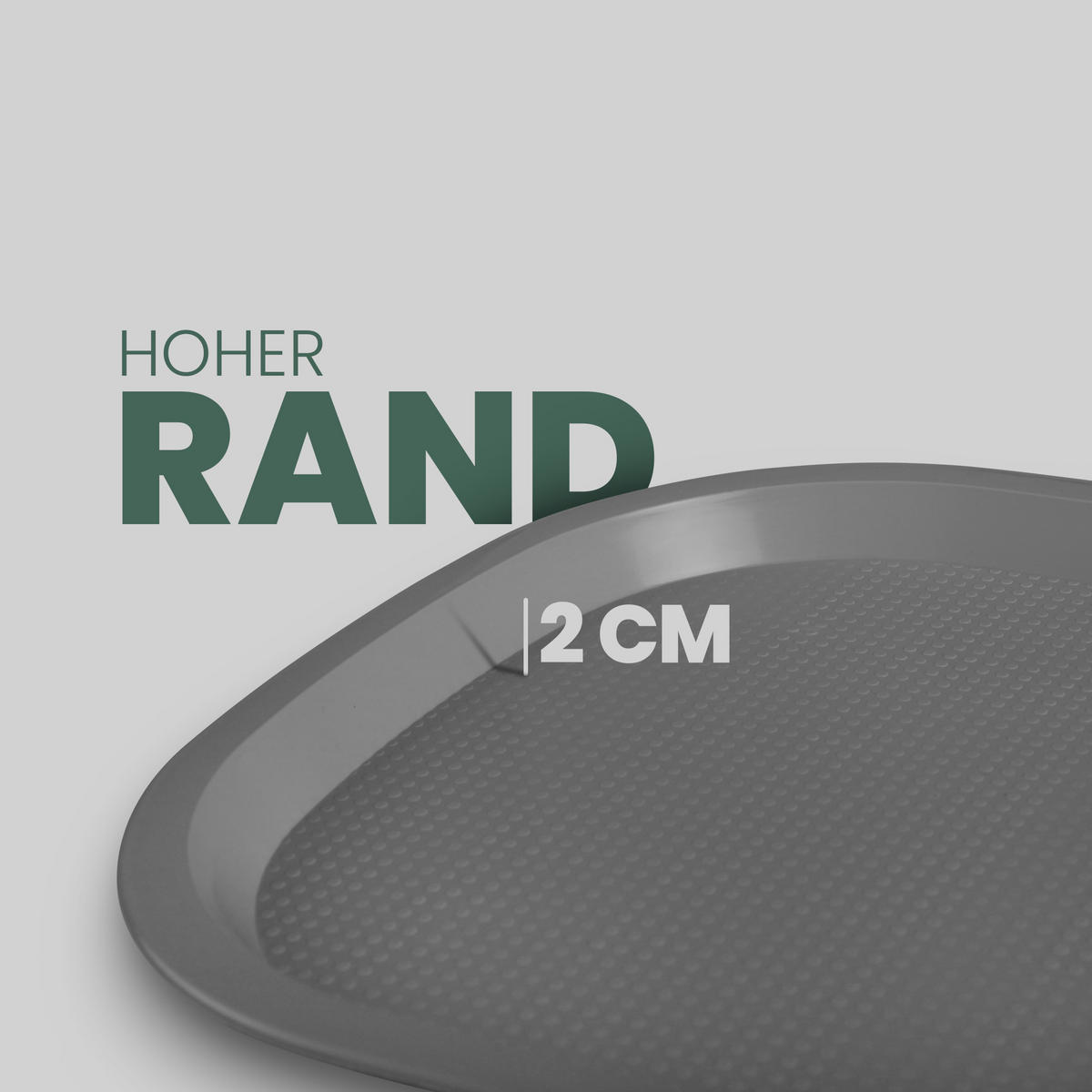 SERVIERTABLETT Kunststoff 37x27 cm - Grau, Kunststoff (27/2/37cm)