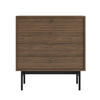KOMMODE Olar Holzoptik Carini Nussbaum 85,5 cm - Goldfarben/Schwarz, Holzwerkstoff/Metall (85.5/91.9/38cm) - Selsey