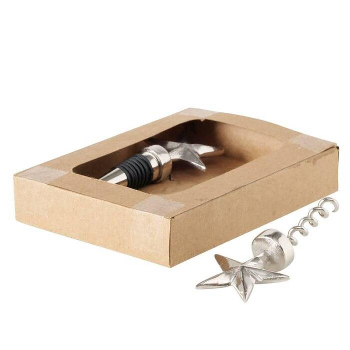 WEINACCESSOIRES Sterni 2er-Set - Silberfarben, Metall (2.5/12.5/50cm) - Boltze Home
