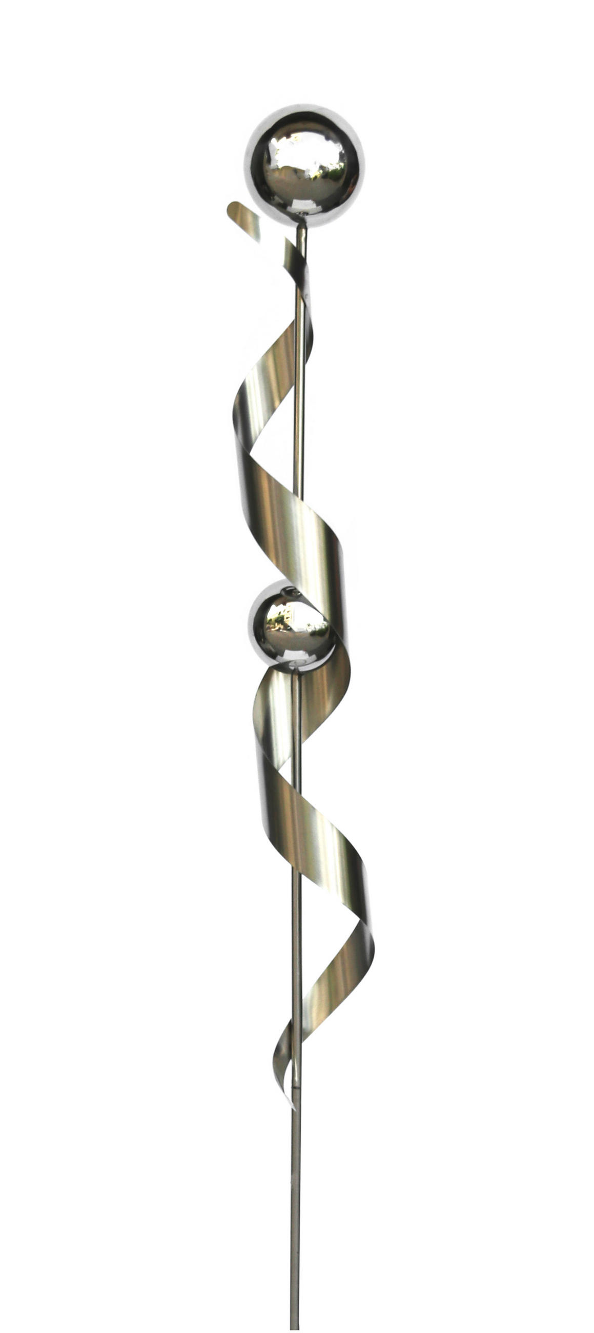GARTENSTECKER Basel Edelstahl Silberfarben 140x13x13cm - Silberfarben, Metall (13/140/13cm) - DELUKE