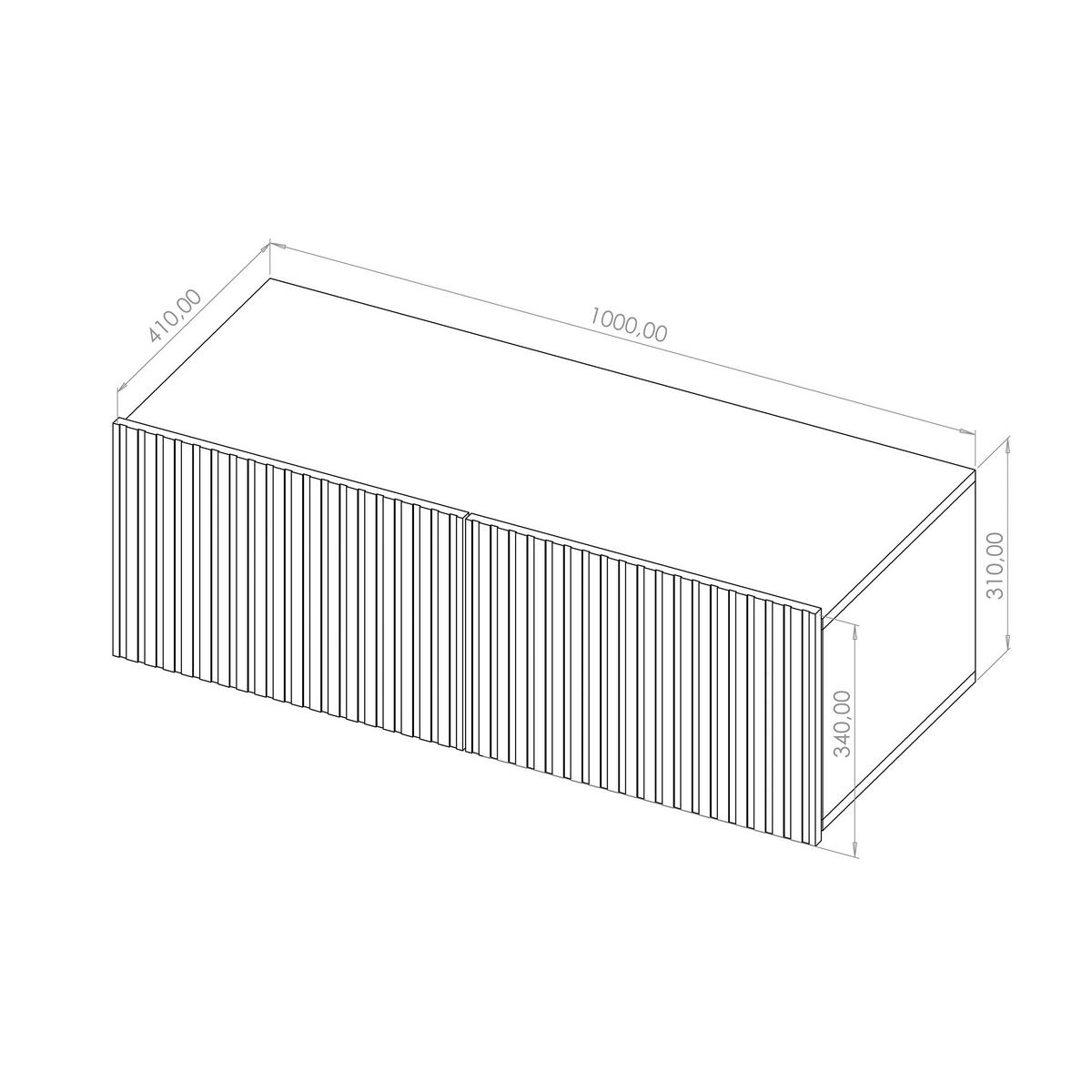 LOWBOARD Kavell mit 2 Türen, 100 cm, stehend/hängend, eiche Artisan - Eiche Artisan, Holzwerkstoff (100/37.5/43cm) - Beautysofa