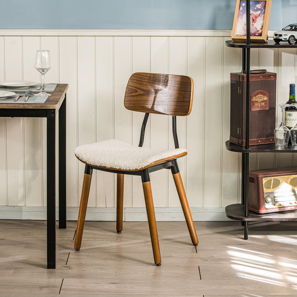 STUHL 2er-Set Stoff Weiß - Weiß, Textil (44/82/50cm) - Nordlys