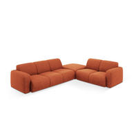 ECKSOFA rechts Molino aus Chenille-Stoff terrakotta 6 Sitzplätze - Terra cotta, Textil (250/315cm) - Micadoni