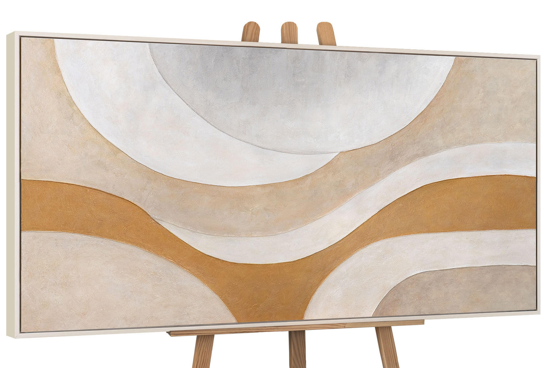 YS-art gallery Gemälde Beige 120x60 cm