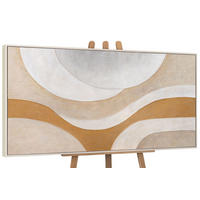 GEMÄLDE Wärmestrom Schattenfugenrahmen Beige 140x70 cm - Beige, Holz (140/70cm) - YS-art gallery