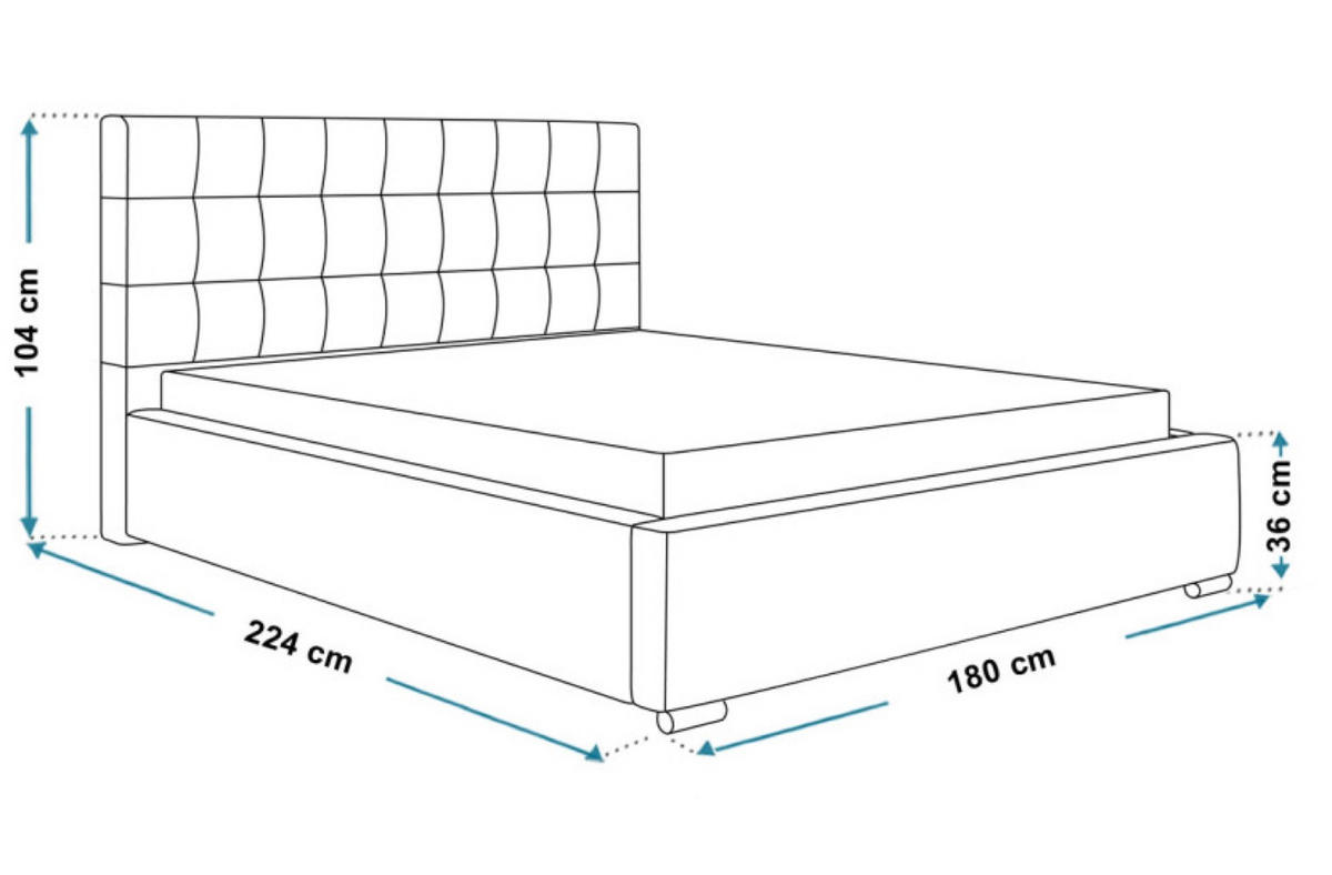BETT Grau BEN 2 Mit Bettkasten 160x200 cm - Schwarz/Grau, Textil (160/200cm) - Sepro Meble