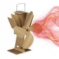 OFENVENTILATOR Bronze Aluminium stromlos - Hellbraun, Metall (19/26/12cm) - Relaxdays