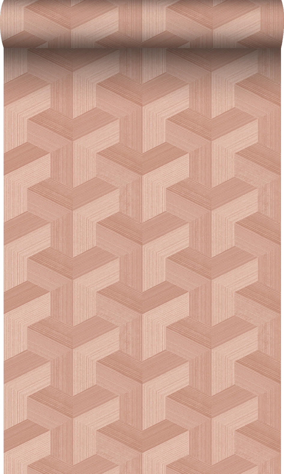 TAPETE 3D-Muster 50 x 900 cm - Terracotta, Papier (50/900cm) - Origin Wallcoverings