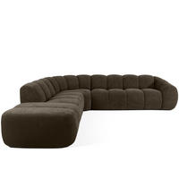 ECKSOFA LINKS FLAVA, Braun - Braun, Holz/Holzwerkstoff (310/314cm) - KONSIMO®