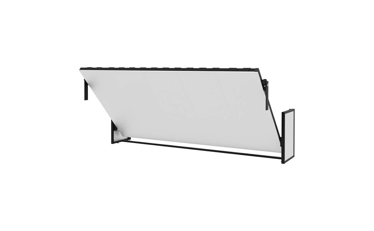 SCHRANKBETT Morphy Studio Modulares SizeFlex- und TypeFlex-System - 120x190, Horizontal - Schwarz, Metall (190/120cm) - WallBedKing