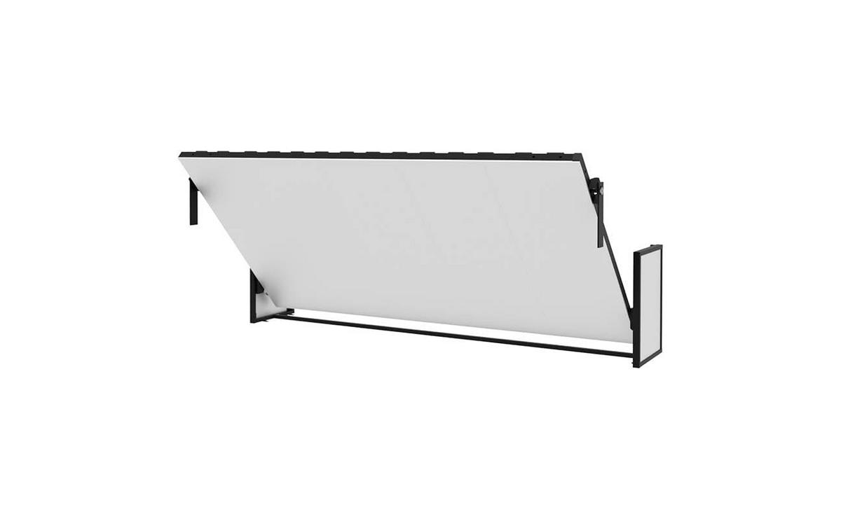 SCHRANKBETT Morphy Studio Modulares SizeFlex- und TypeFlex-System - 120x190, Horizontal - Schwarz, Metall (190/120cm) - WallBedKing