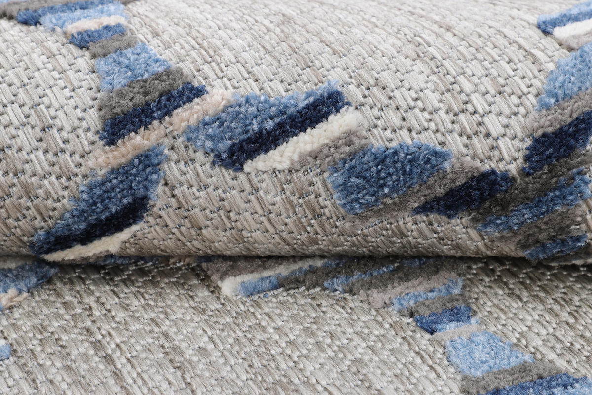 TEPPICH PATIO rund Blaugrau 200/200 cm - Blaugrau, Textil (200/200cm) - Tapiso