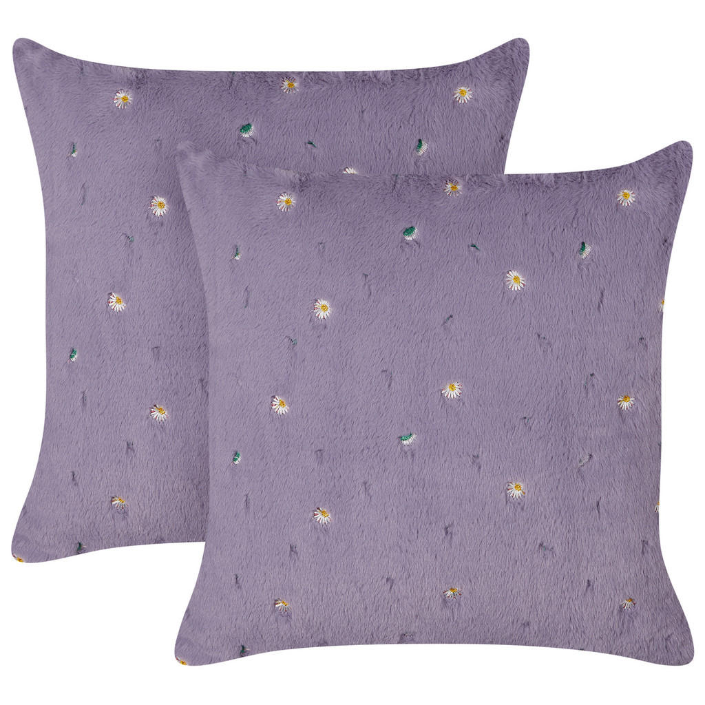 PERNĂ decorativă set de 2 violetă 45/45 cm Lavatera