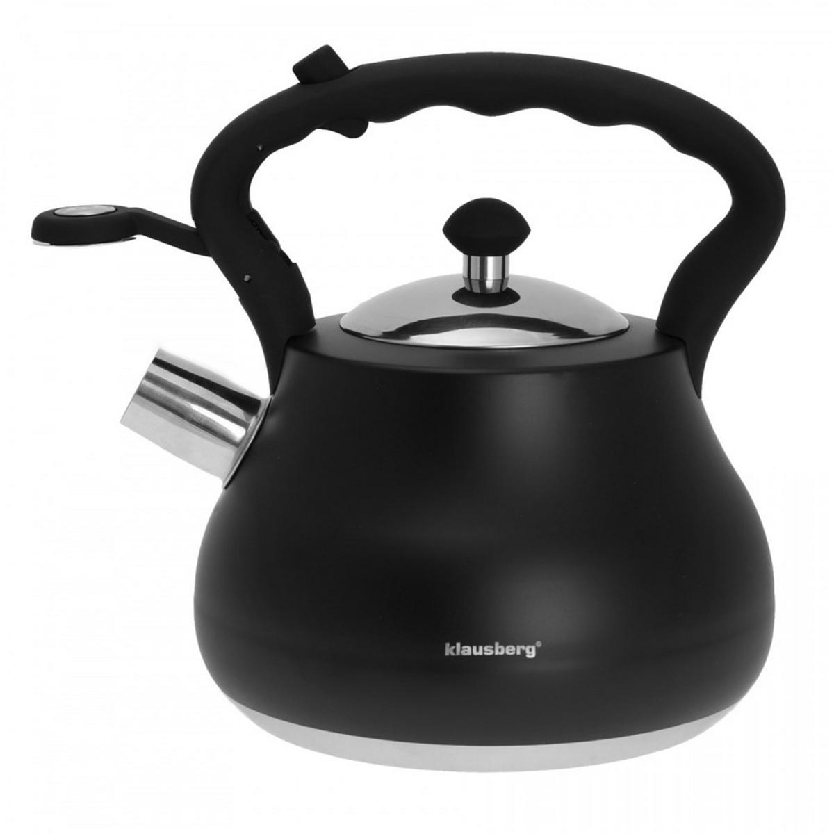 WASSERKESSEL Schwarz 24/22/23 cm KB7446 - Schwarz, Metall (24cm) - Klausberg 
