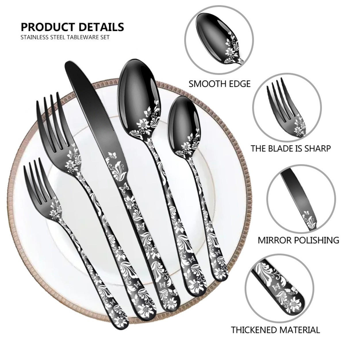 BESTECKSET 40-teilig Edelstahl - Silberfarben, Metall - Authentics