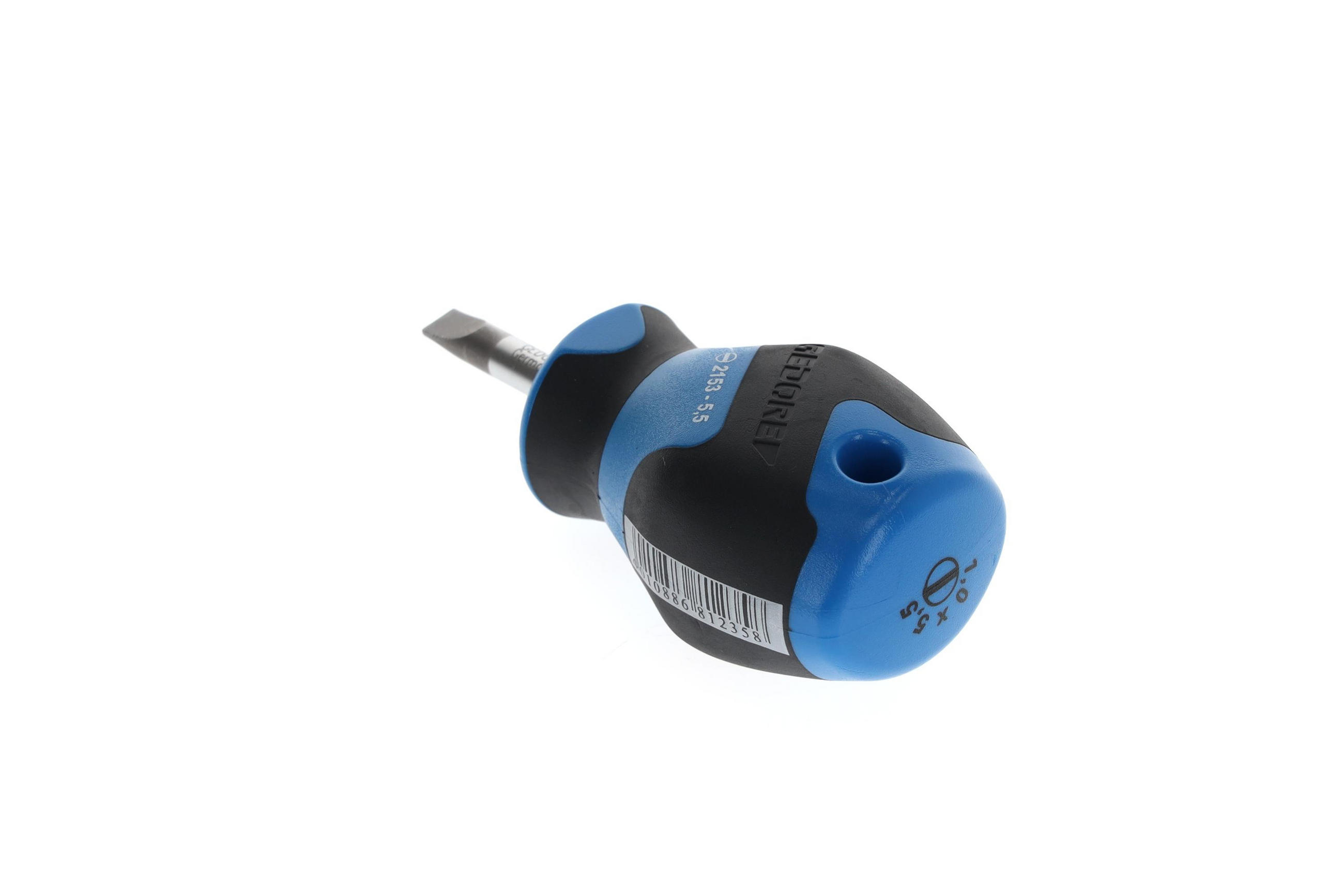 2153 5,5 SCHRAUBENDREHER, KURZE FORM, SCHLITZ 5,5 MM - Multicolor, Kunststoff/Metall (8/20cm) - Gedore