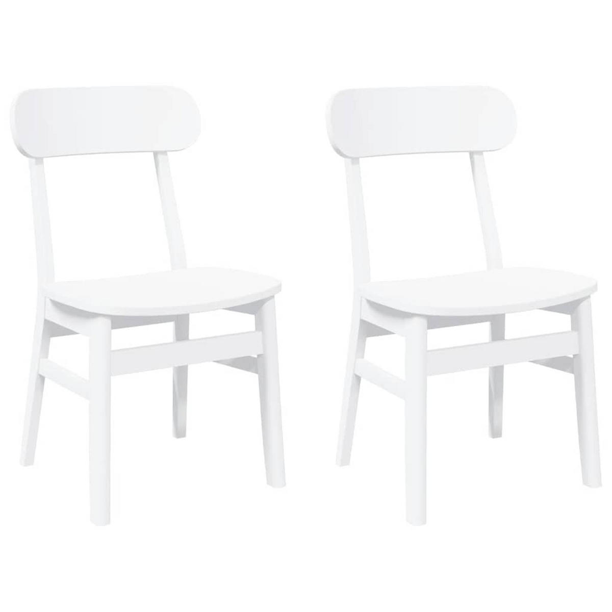 STUHL-SET 2 Stk Falkenhain 46/81.5/47 cm - Weiß, Holz (46/81.5/47cm) - ZMH