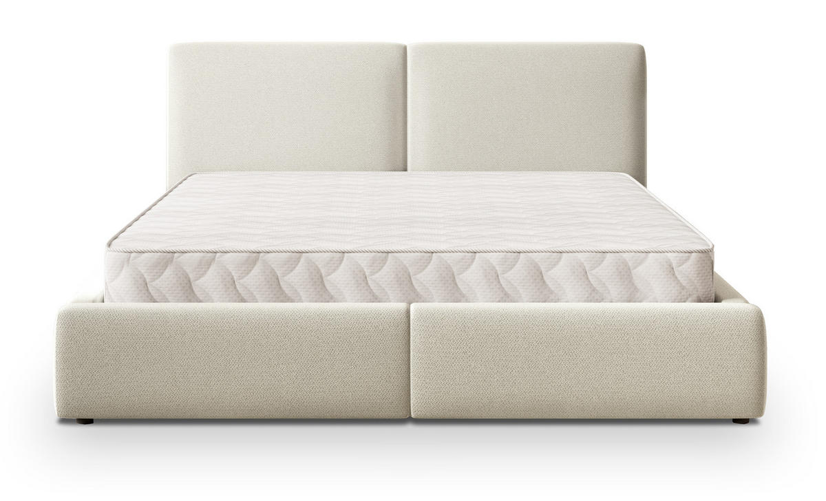 ČALOUNĚNÁ Postel FELURO 200x200 cm Krémová - krémová, kompozitní dřevo/textil (200/200cm) - MASSENO