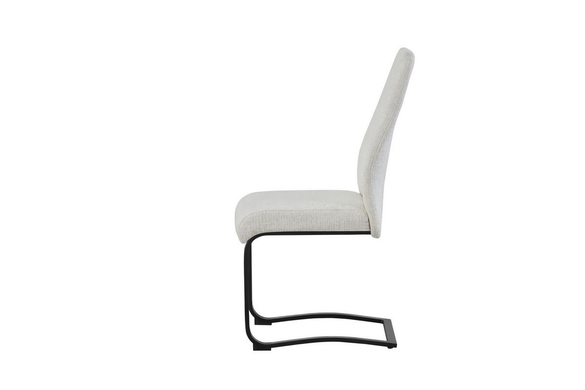 SCHWINGER-STUHL 2er Set Madrid Stühle in Creme - gemütliches Design - B/H/T: 43x98x59 cm - Creme, Textil (59/98/43cm)