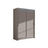 KLEIDERSCHRANK Miami I, mit RGB LED Beleuchtung - Kaschmir/Silberfarben, Holzwerkstoff/Kunststoff (120/200/58cm) - MIRJAN24